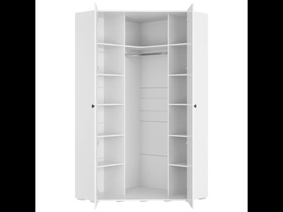 Софт Шкаф угловой ШКУ-01 (1104*2176*1104мм), белый/эмаль белая