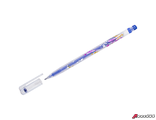 Ручка гелевая Crown &quot;Glitter Metal Jell&quot; синяя с блестками, 1,0мм. MTJ-500GLS(D)