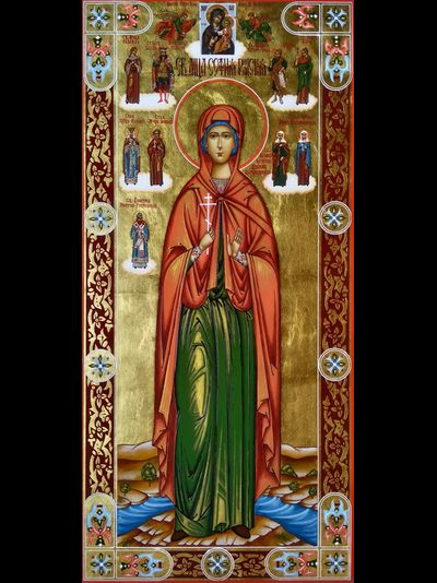 София (Софья) Римская, Святая мученица . Рукописная мерная икона.