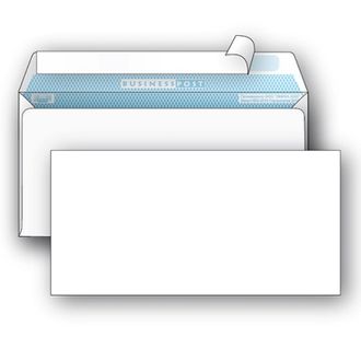Конверты Белый E65, стрип, BusinessPost, 110х220 1000шт/уп 1876