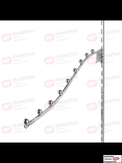 7SL7036A Крючок d-7мм волнообразный хром 9 шариков для профиля системы Vertical L=350 мм
