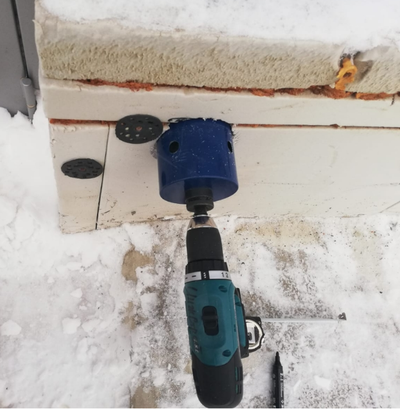 Коронка HSS диаметр 121 мм глубина 200 мм  + переходник на резьбу 1 1/4