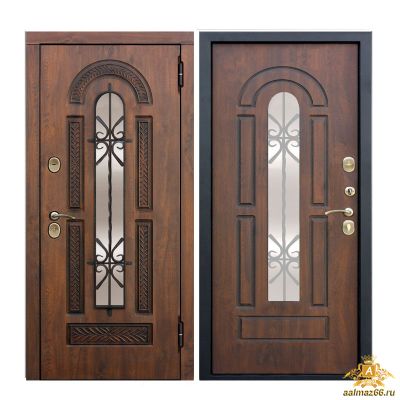 Двери с терморазрывом Vitra Винорит Патина Грецкий орех 2050-860