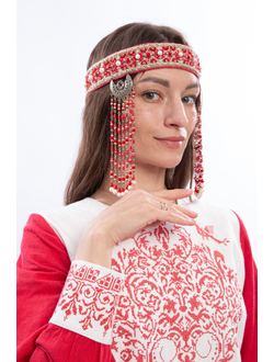 Платье Древо времени крапива красное