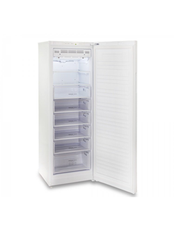 Вертикальная морозильная камера, шесть выдвижных ящиков, две полки.