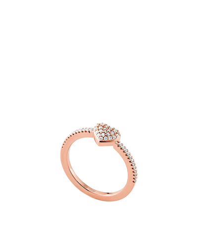 Кольцо Майкл Корс сердце серебряное