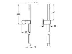 Душевой гарнитур Vitra Origin, с ручным душем, черный матовый, A4554336