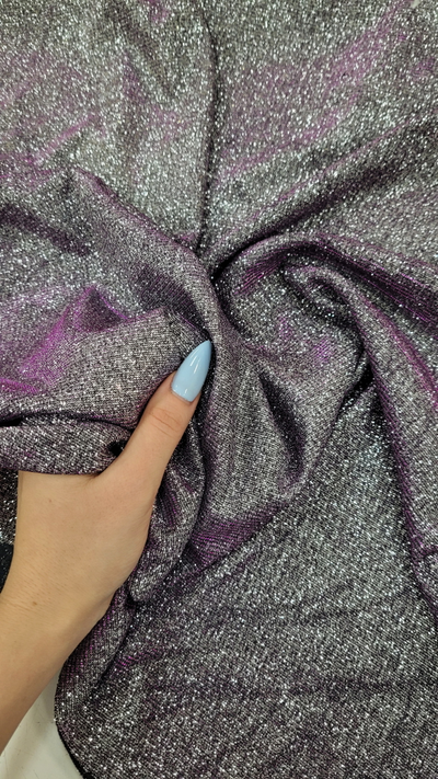 Хамелеон  Цвет 21 Серебро с фиолетом Кусок 1,10 метра