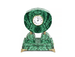 Часы интерьерные из малахита