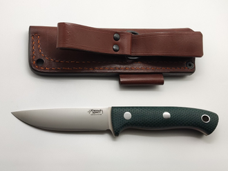 Нож Шершень сталь Elmax изумруд с насечкой