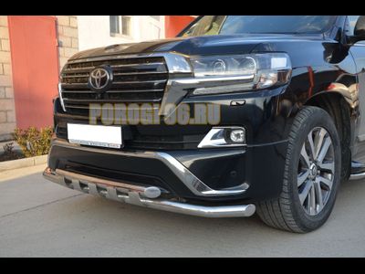 Защита переднего бампера с перемычками d60/60 для Toyota Land Cruiser 200 Executive (2016-...)