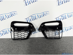 Решетки в бампер BMW X3 X4 G01 стиль M40d черные