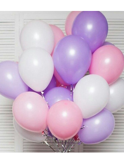 Облако шаров в нежных тонах