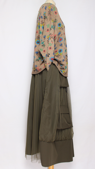 ДЖЕМПЕР ХЛОПОК "КОЛОКОЛЬЧИКИ РОМАШКИ" бежевый до р.54