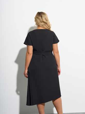 Платье 0083-6 чёрный. Размеры: с 50 по 66.