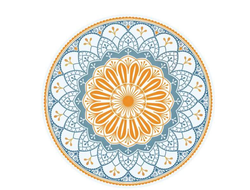 Коврик спортивный профессиональный натуральный каучук +полиуритан  круглый 1400х1400 мм №24