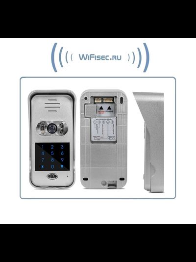 Вызывная панель видеодомофона WiFi/LAN с сенсорной кодовой клавиатурой и дополнительным беспроводным звонком, с DVR, HD (до -20) (idoorphone)