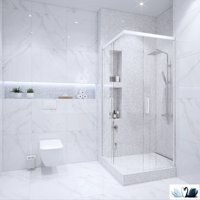 Керамогранит Staro Oasis Remix Statuario 60х60 см белый глянцевый