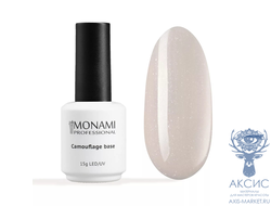 Monami Rubber Base NUDE SHINE, 15 мл