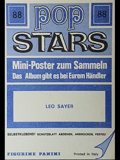 Leo Sayer Original Music Card Archive