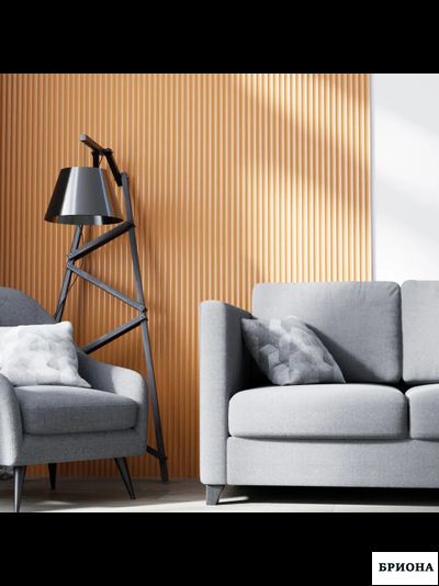 ПАНЕЛЬ СТЕНОВАЯ РЕЕЧНАЯ  МДФ Под покраску 2800X116X15.5 РИФ С600