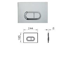 Комплект: унитаз с сиденьем дюропласт VitrA Normus, с микролифтом, инсталляцией и панель управления, цвет глянцевый хром, 9773B003-7206