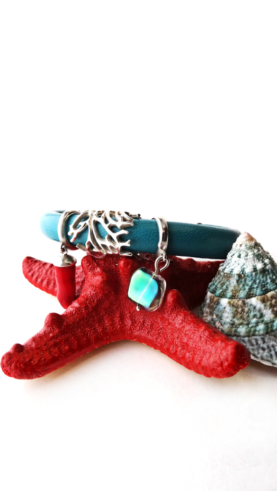 Браслет кожаный AQUA  Collection