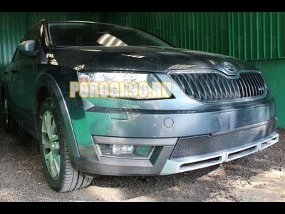 Защита радиатора Skoda Octavia A5 Scout 2004-2013 black