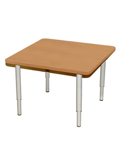СТОЛ ДЕТСКИЙ МДФ+ПЛАСТИК 40 РЕГУЛИРУЕМЫЙ (700Х700)