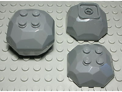 Rock 4 x 4 Octagonal Boulder 30293 / 30294, Dark Bluish Gray (30294c01)