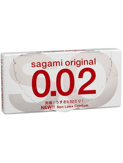 Ультратонкие презервативы Sagami Original 0.02 - 2 шт. Производитель: Sagami, Япония