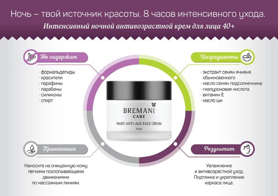 Ночной интенсивный крем "Bremani Care"