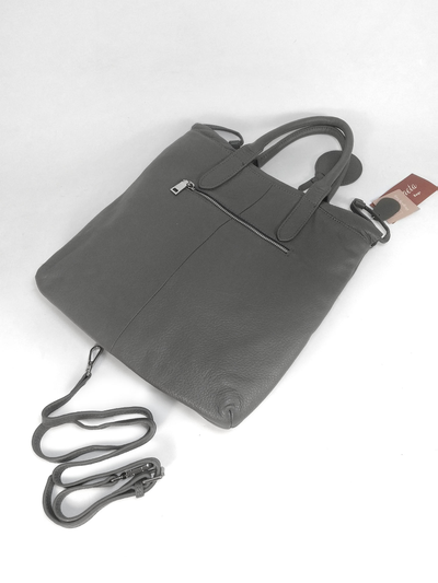 (АРТИКУЛ: 9493/1/1) СУМКА ЖЕНСКАЯ, СРЕДНЕГО РАЗМЕРА, НАТУРАЛЬНЫЕ КОЖА, СЕРАЯ, РЕМЕНЬ ЧЕРЕЗ ПЛЕЧО *