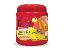 МАСКА 3 в 1 ВОЗРОЖДАЮЩАЯ для тусклых и окрашенных волос «Манго, масло авокадо»  «Fruit Therapy», 450 мл