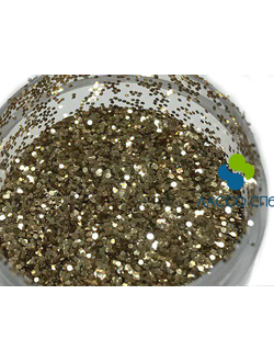 Полиэстровый глиттер блёстки Светлая Бронза 0,4 мм 1 кг