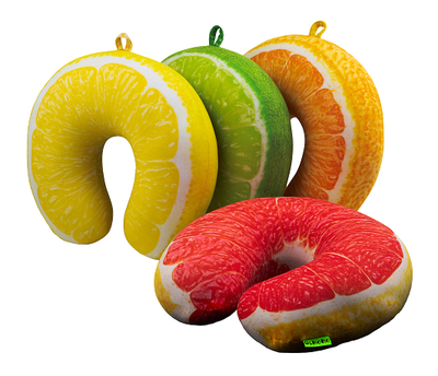 Дорожная подушка-подголовник антистресс "Лимон"