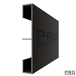 Алюминиевая вставка 1965 для плинтуса Pro Design 2,7 м.п. (12х70 мм) Черный муар