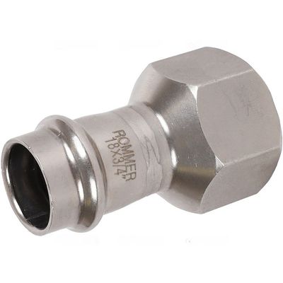 Переходник ROMMER ВПр-ВР, 22х3/4 из нержавеющей стали прессовой