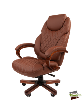 Офисное кресло Chairman 406 Россия экопремиум коричневое N