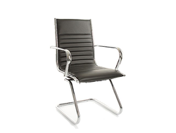 Кресло Roger Team Black, каркас хром, экокожа, черный TEM LN71TZP