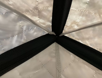 Палатка зимняя куб Mesan (2,4х2,4м) утепленная, 4-местная, 3-слойная (камыш)