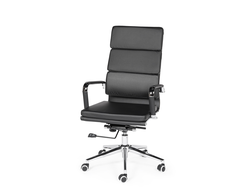 Кресло офисное Зуум черная экокожа