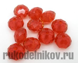 Бусина имитация кристалла Сваровски цвет-красный