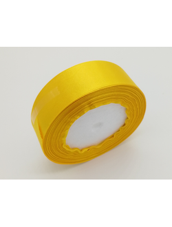 Лента атласная 25 мм, цвет желтый арт. 17