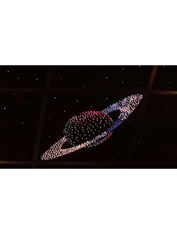 Потолок ЗВЁЗДНОЕ НЕБО. Анимационный фибероптический эффект САТУРН