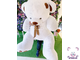 Гигантский медведь 180 см белый с бантом Тони