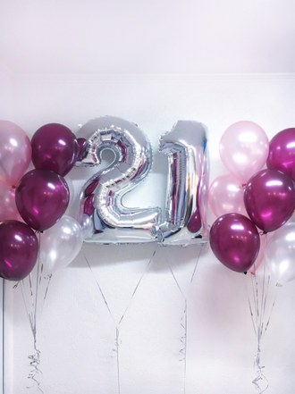 воздушные шары бургундия и розовый купить в краснодаре