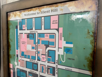 City map with electronics