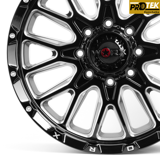 Комплект дисков R20 9,0J ET+0 5*127/5*139,7 WORX 818 Черный с фрезеровкой (80332)