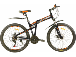 PIONEER SHUTTLE 26'' Чёрный (21 скорость, дисковые тормоза, складной)